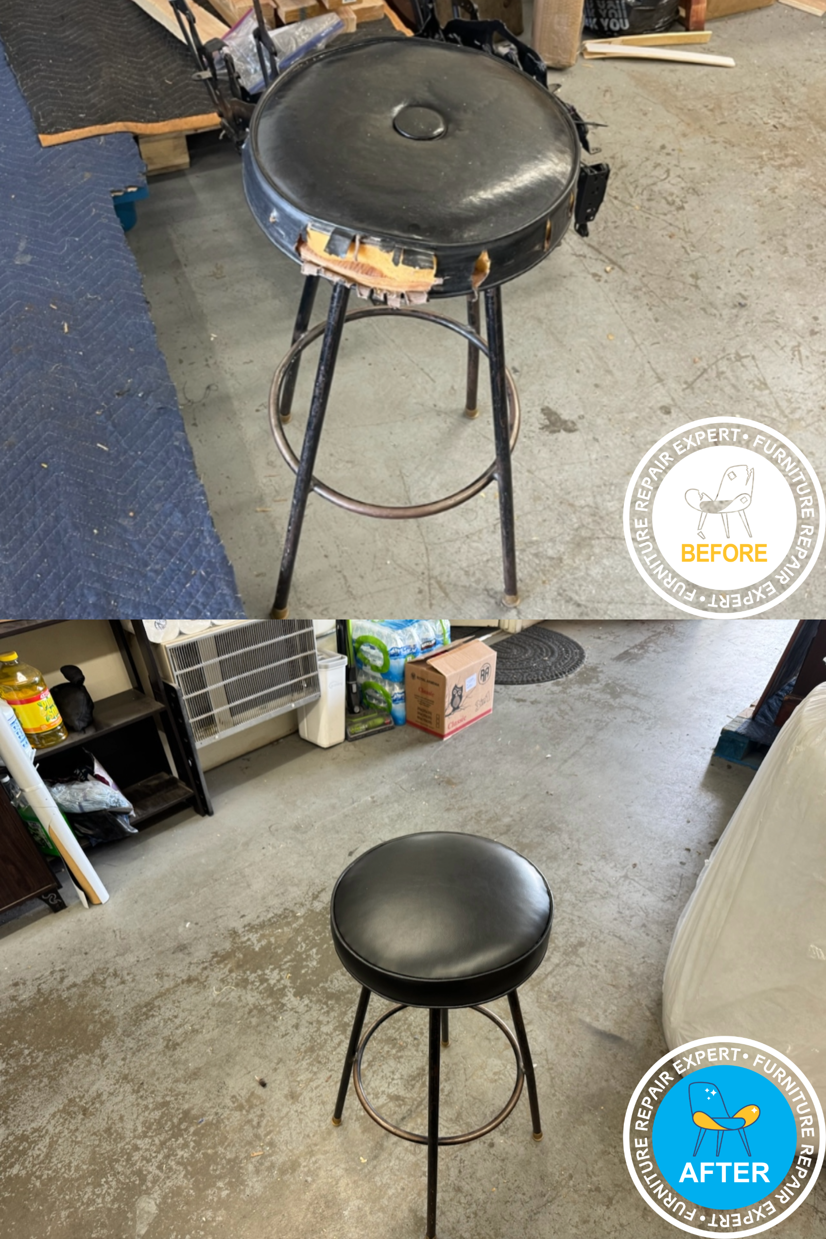 Restoration of a bar stool