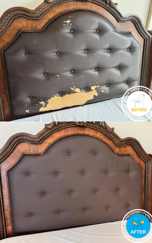 Restoration of a leather headboard
